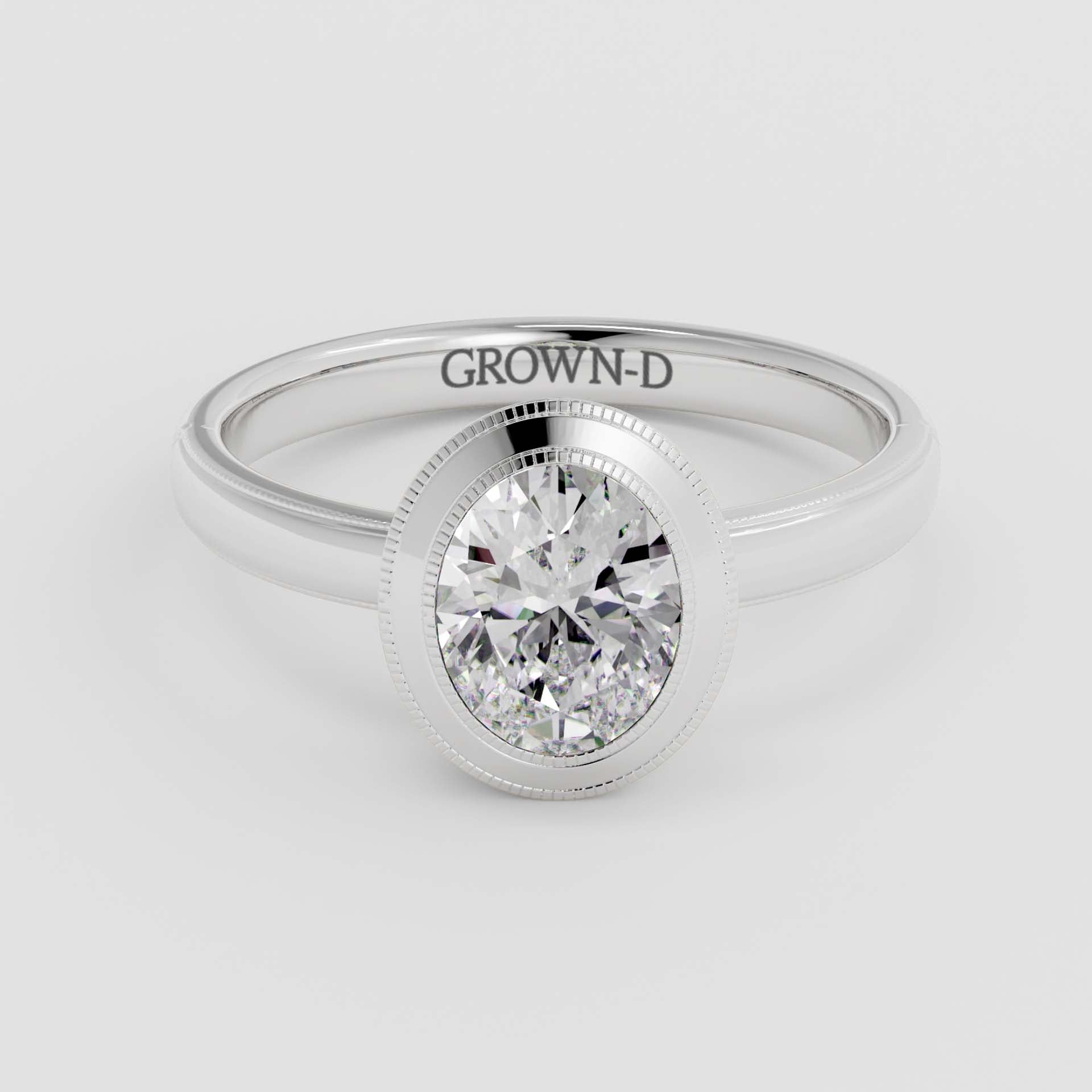 Limited Oval Bezel Setting Ring – 1 CT