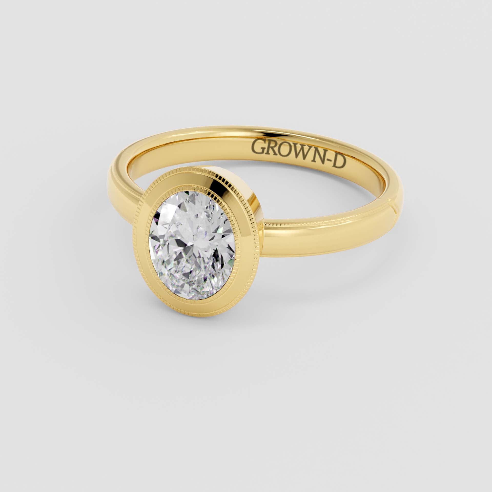 Limited Oval Bezel Setting Ring – 1 CT