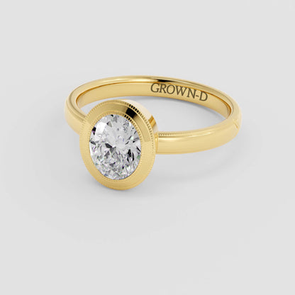 Limited Oval Bezel Setting Ring – 1 CT
