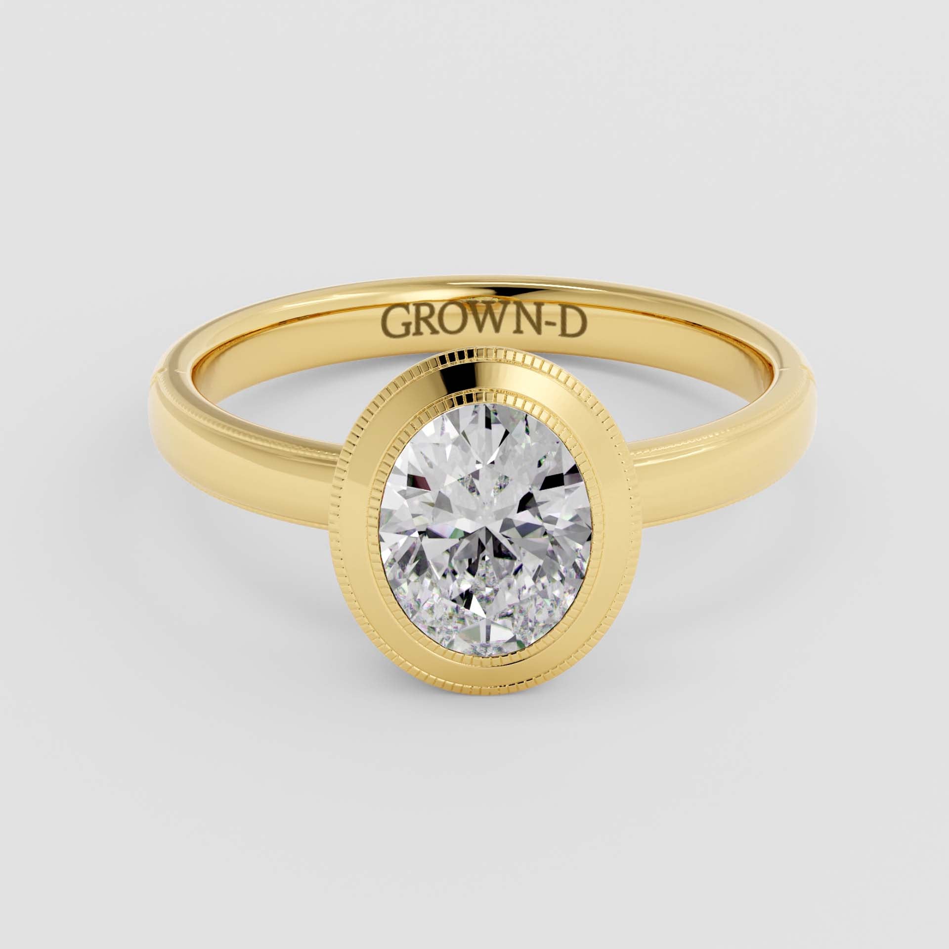 Limited Oval Bezel Setting Ring – 1 CT