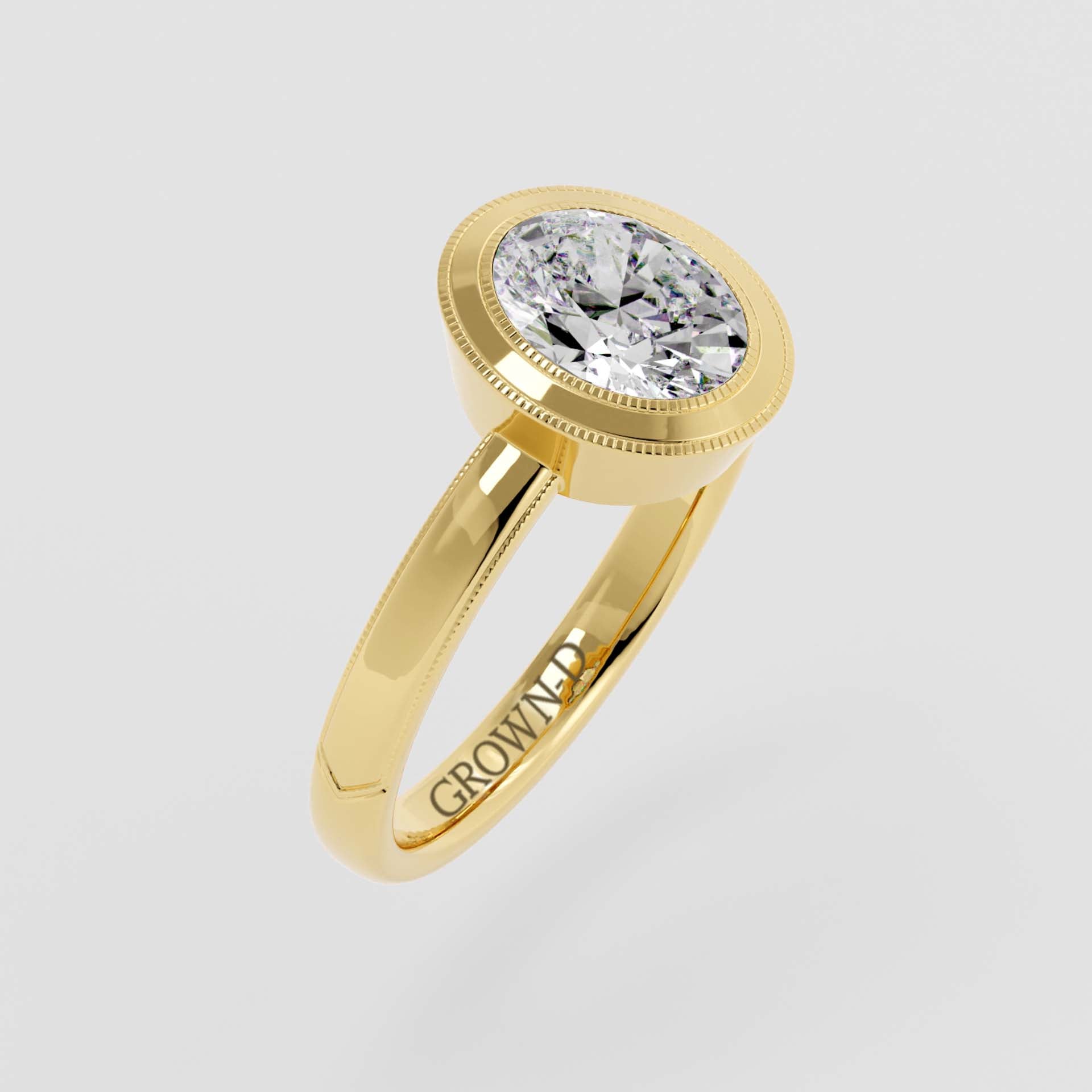 Limited Oval Bezel Setting Ring – 1 CT
