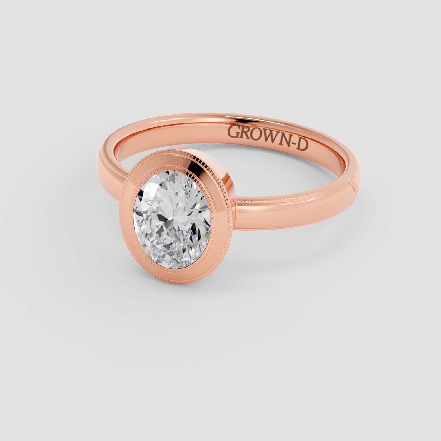 Limited Oval Bezel Setting Ring – 1 CT