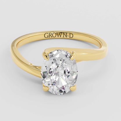 Signature Twisted Oval Solitaire Ring – 1 CT