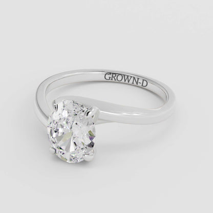 Signature Twisted Oval Solitaire Ring – 1 CT