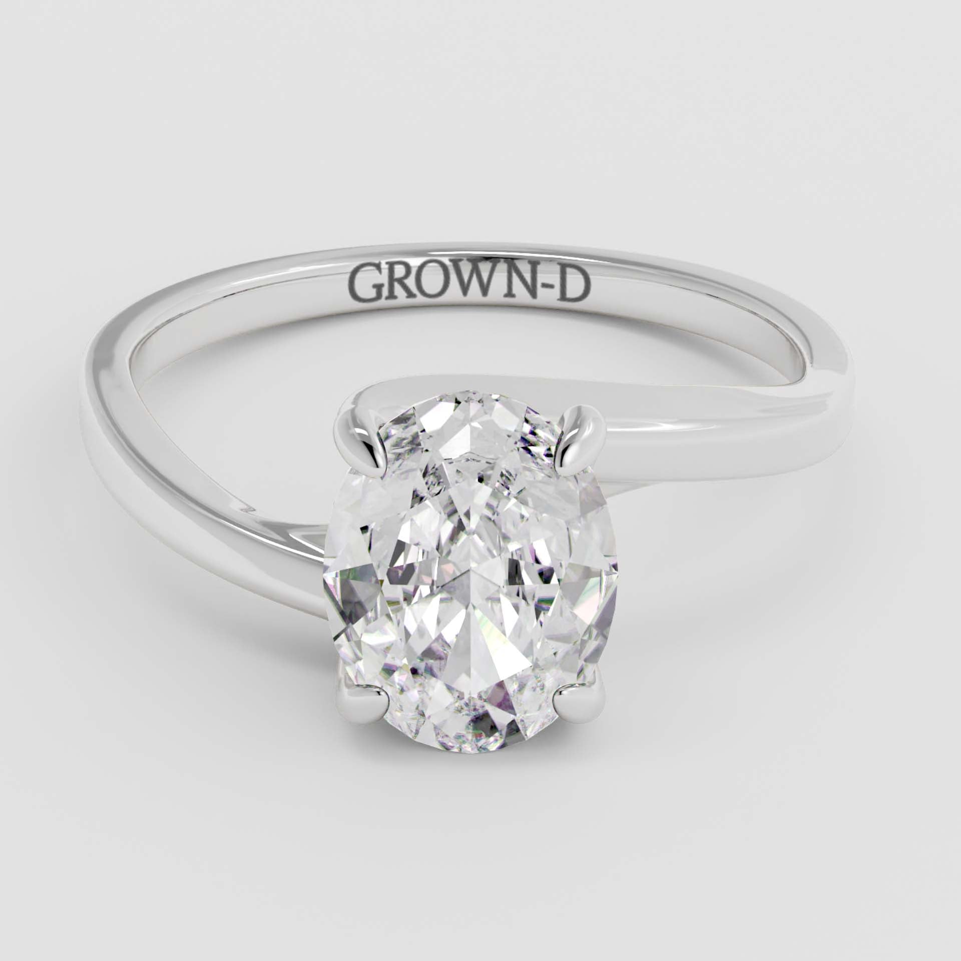 Signature Twisted Oval Solitaire Ring – 1 CT