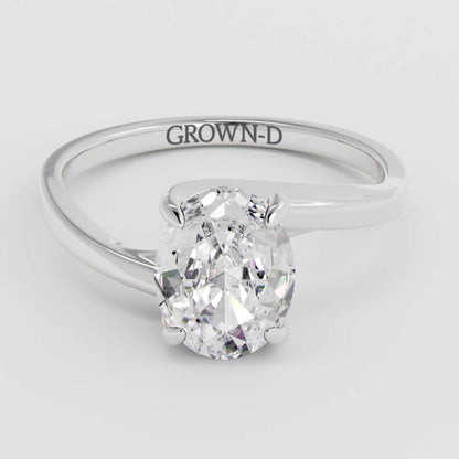 Signature Twisted Oval Solitaire Ring – 1 CT