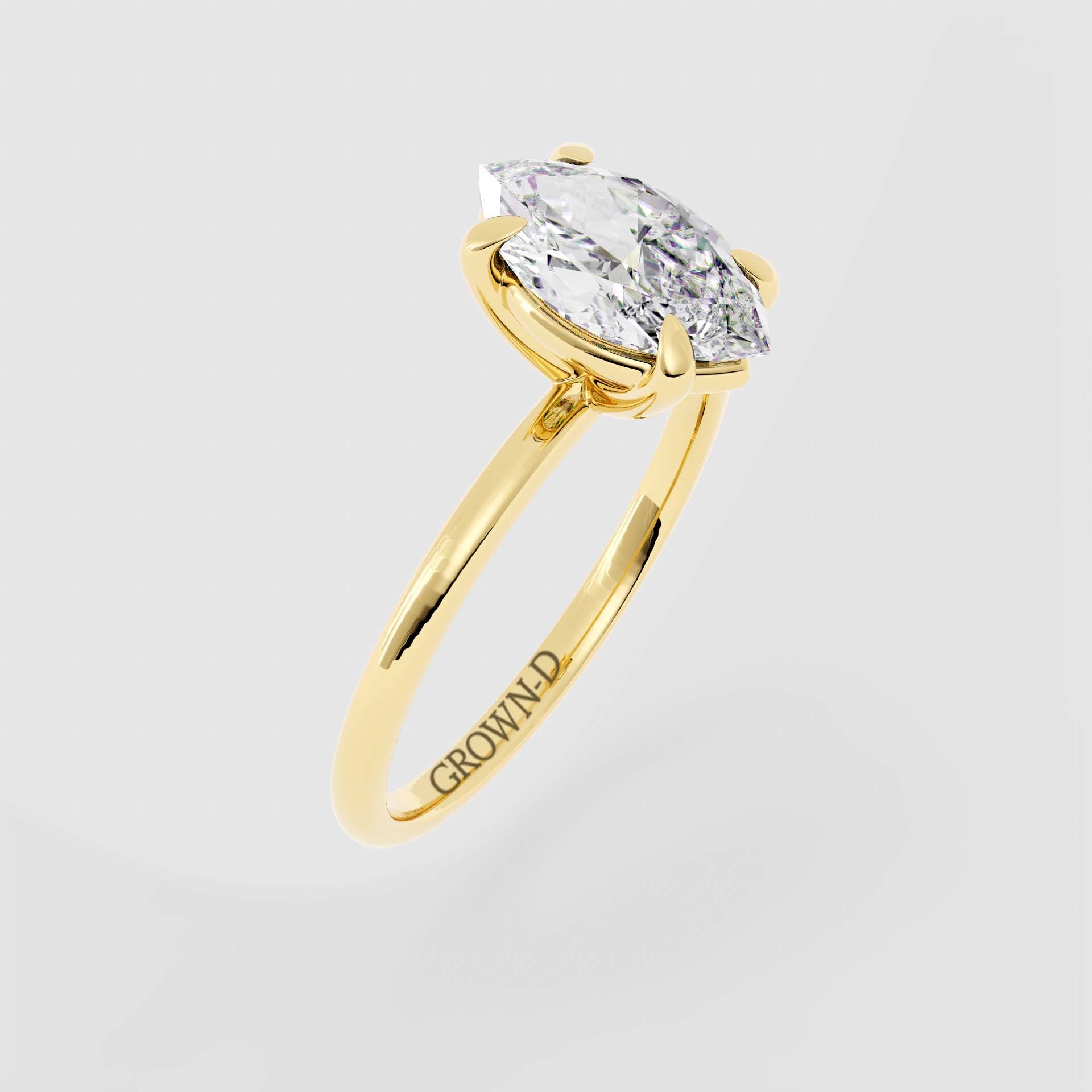Signature Marquise Solitaire Ring – 1 CT