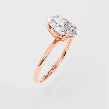 Signature Marquise Solitaire Ring – 1 CT