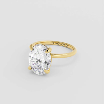 Oval Solitaire With Floral Halo – 1 CT
