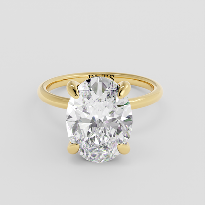Oval Solitaire With Floral Halo – 1 CT