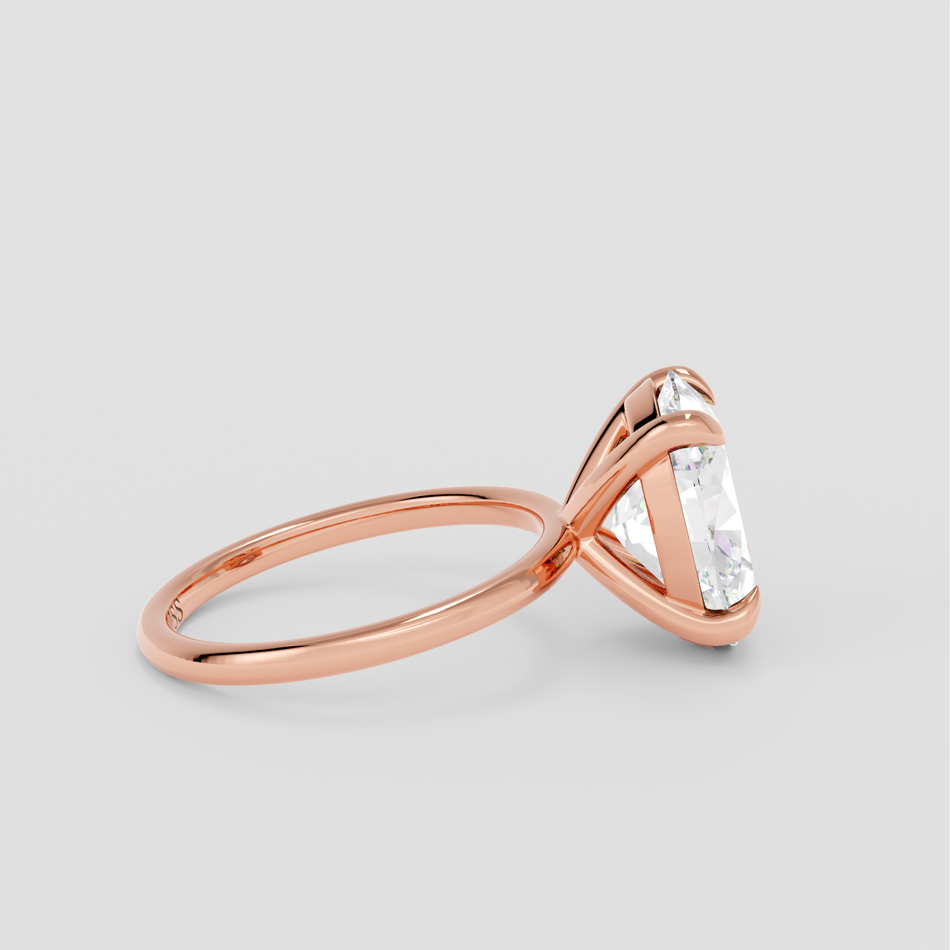 Oval Solitaire With Floral Halo – 1 CT