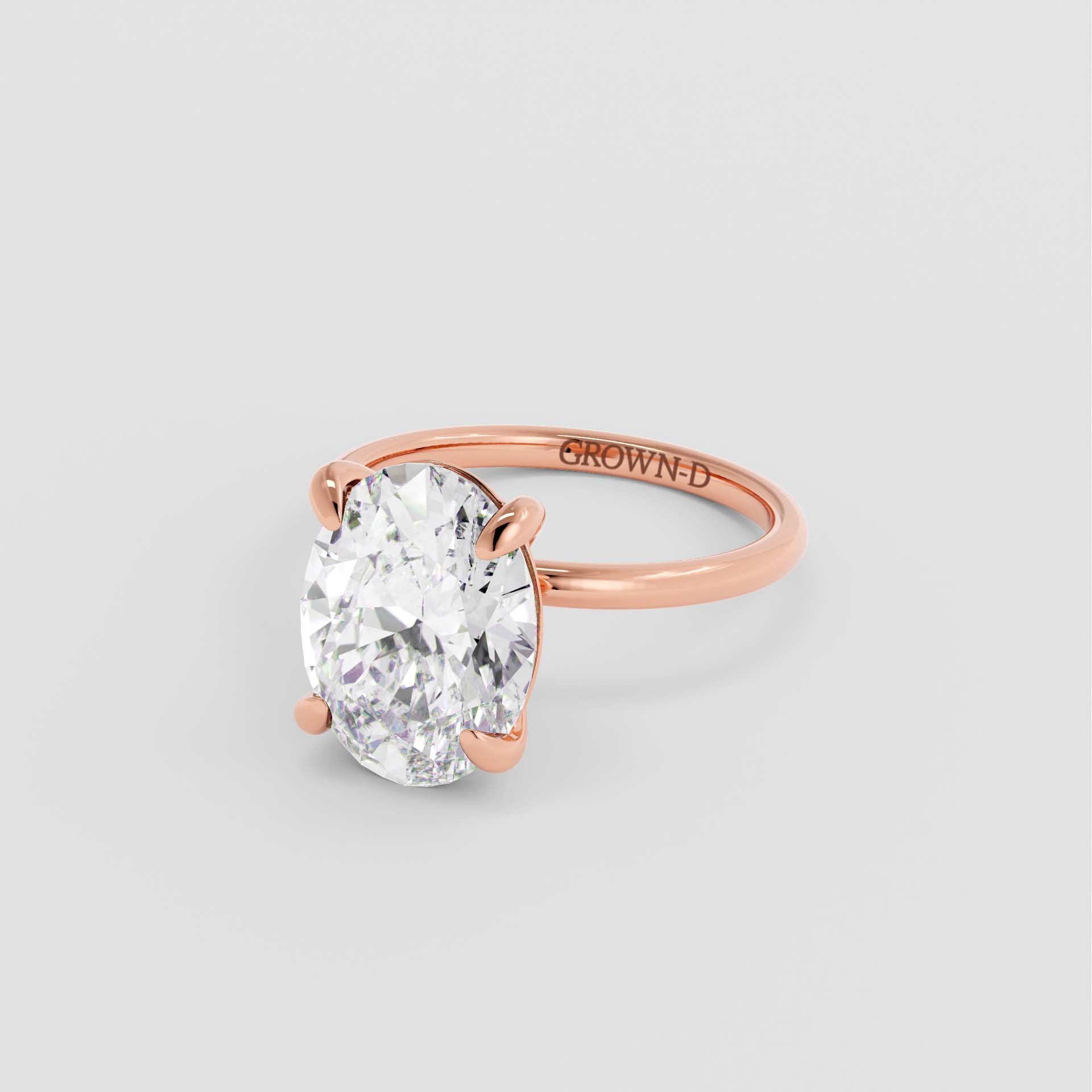 Classic Oval Solitaire Ring – 3 CT