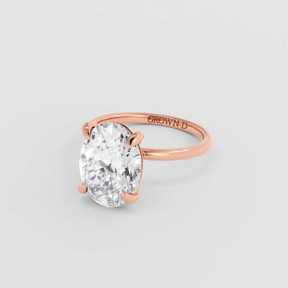 Oval Solitaire With Floral Halo – 1 CT