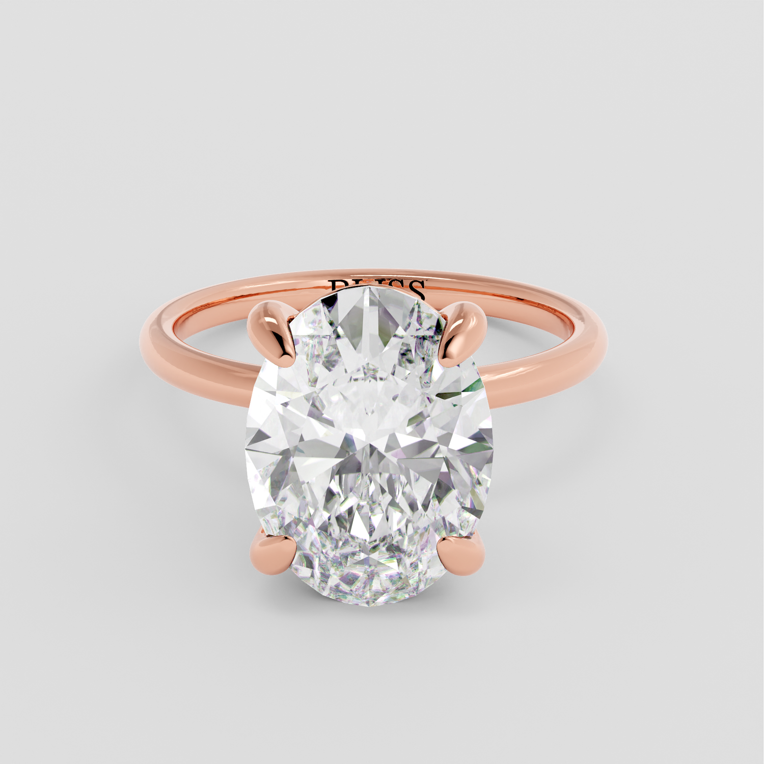 Oval Solitaire With Floral Halo – 1 CT