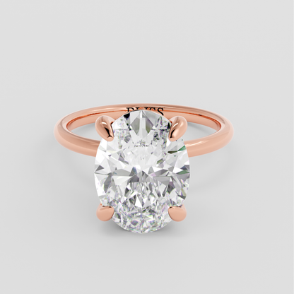 Oval Solitaire With Floral Halo – 1 CT