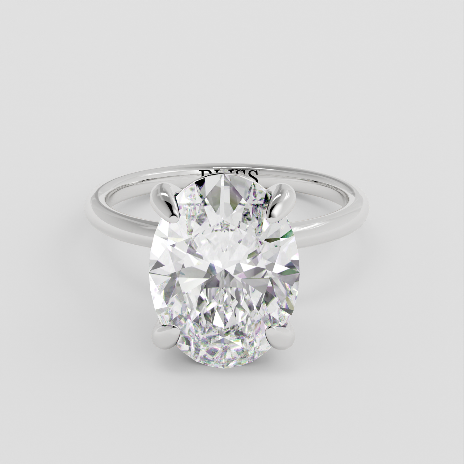 Oval Solitaire With Floral Halo – 1 CT