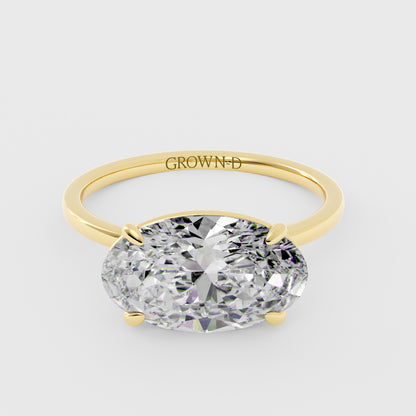 Oval Solitaire With Pavé Band – 1 CT