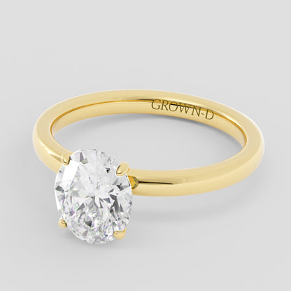 Oval Solitaire With Four Prong Setting – 1 CT