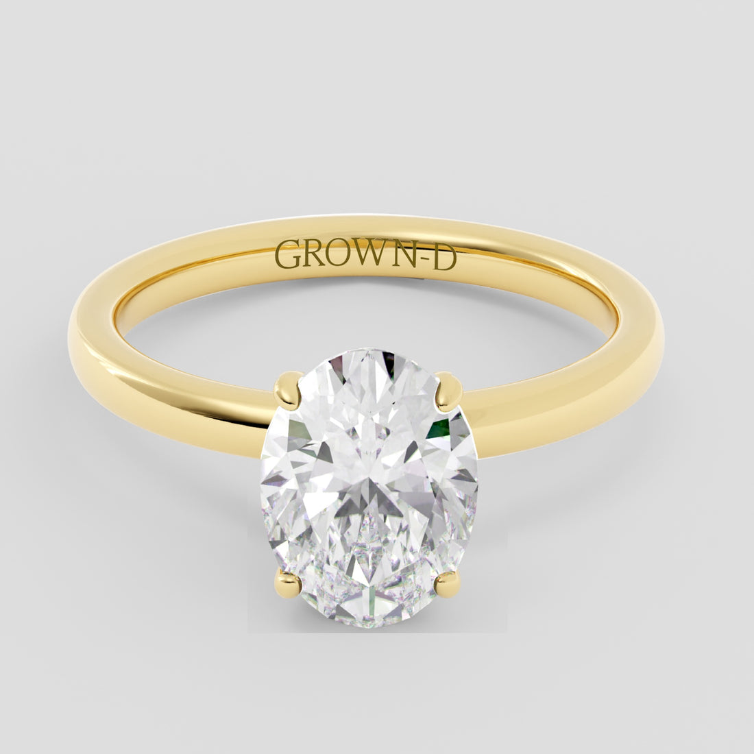 Oval Solitaire With Four Prong Setting – 1 CT