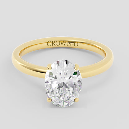 Oval Solitaire With Four Prong Setting – 1 CT