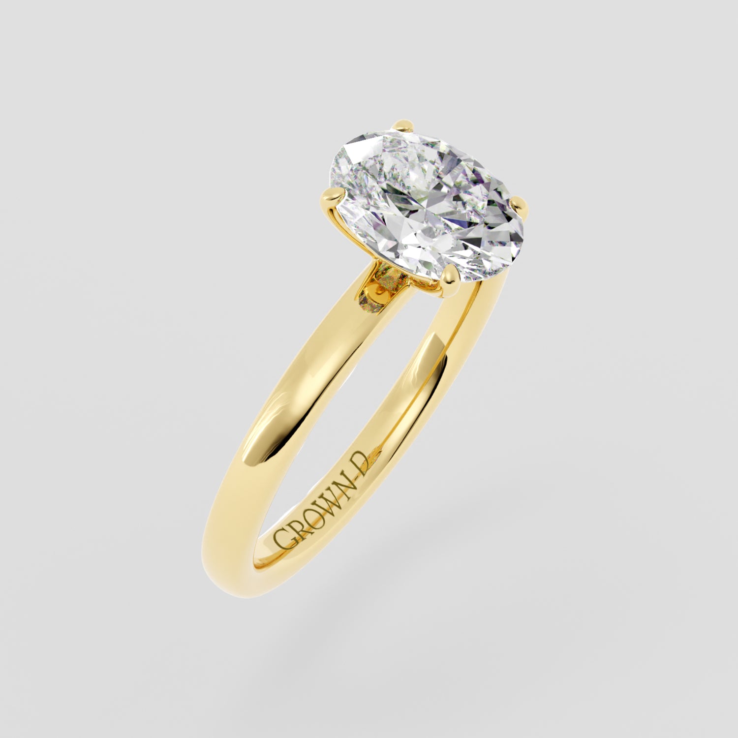 Oval Solitaire With Four Prong Setting – 1 CT
