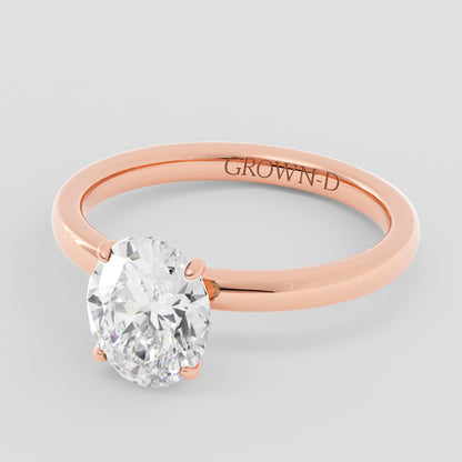 Oval Solitaire With Four Prong Setting – 1 CT