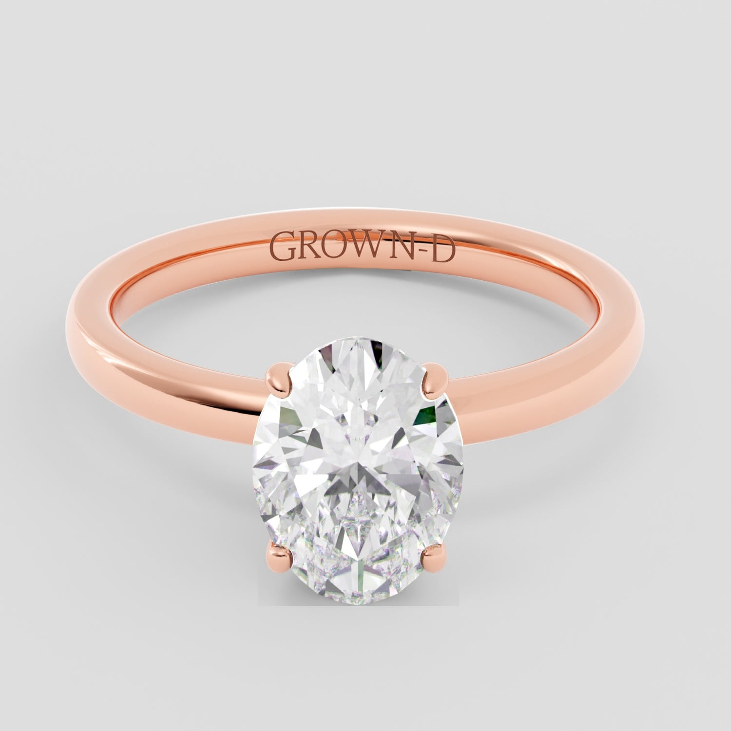 Oval Solitaire With Hidden Halo – 1 CT
