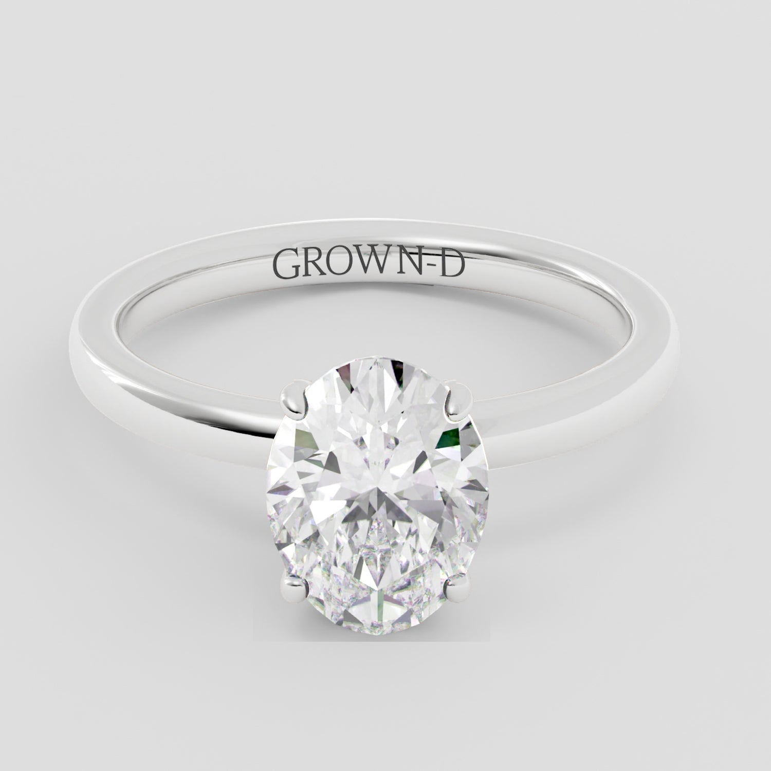 Oval Solitaire With Hidden Halo – 1 CT