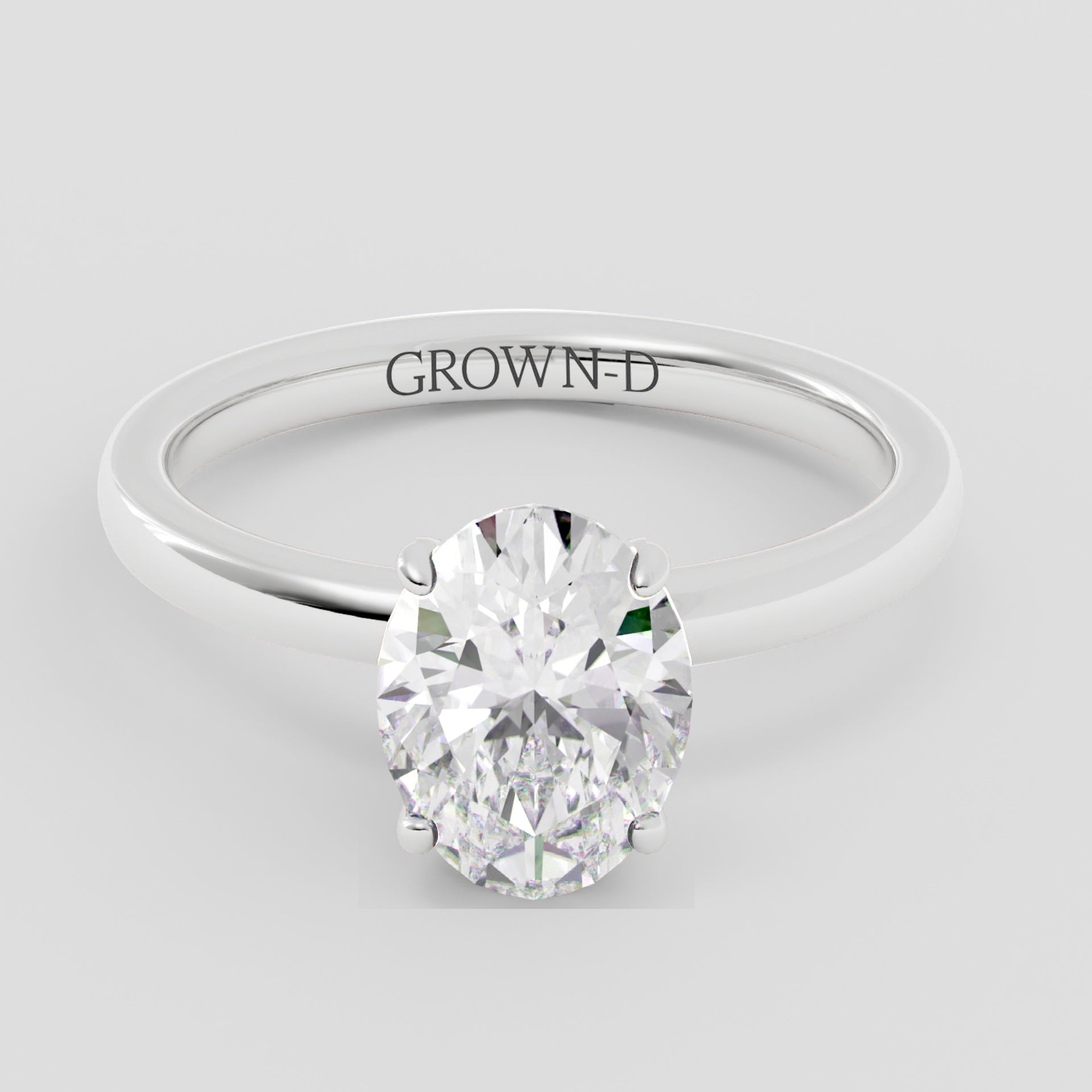 Oval Solitaire With Hidden Halo – 1 CT