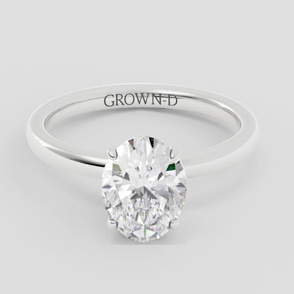 Oval Solitaire With Hidden Halo – 1 CT