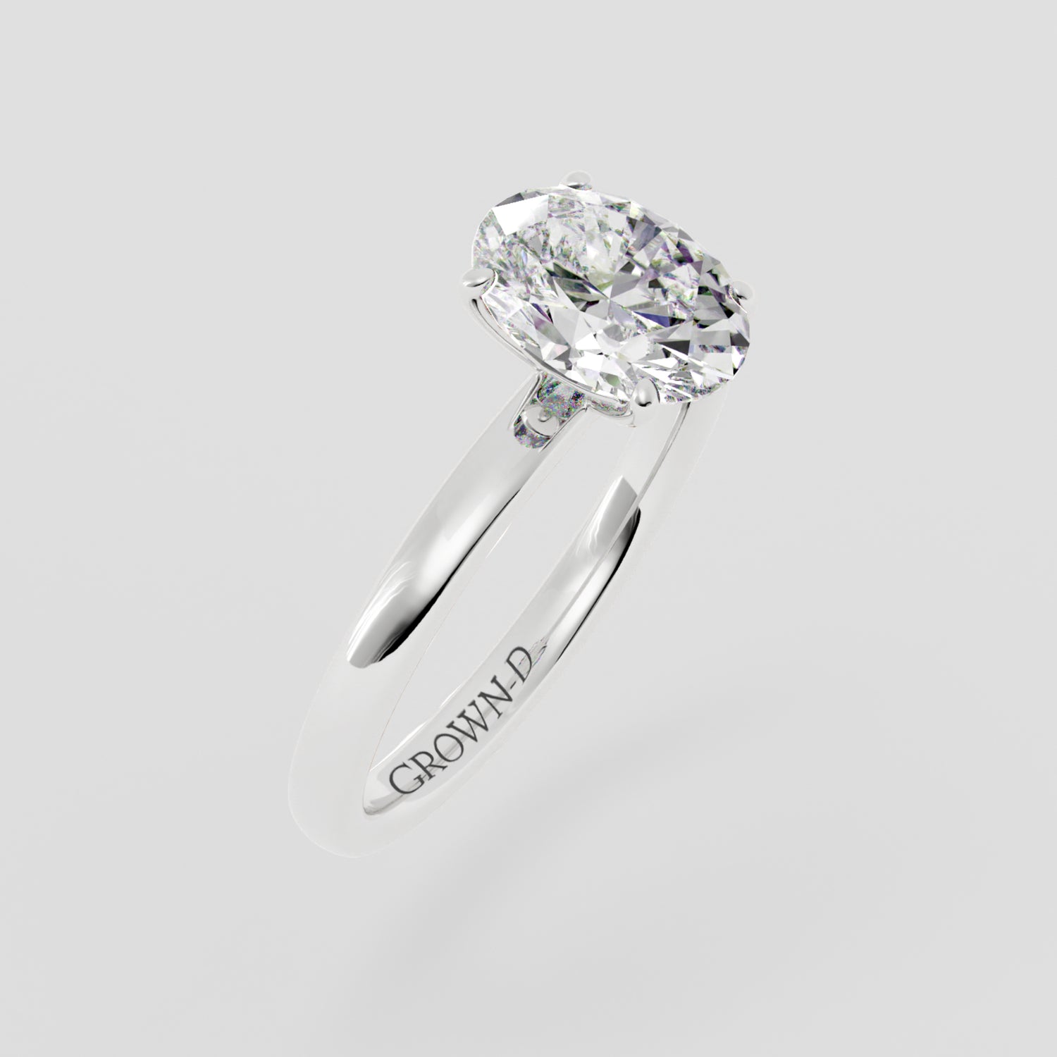 Oval Solitaire With Four Prong Setting – 1 CT