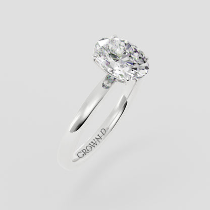Oval Solitaire With Four Prong Setting – 1 CT