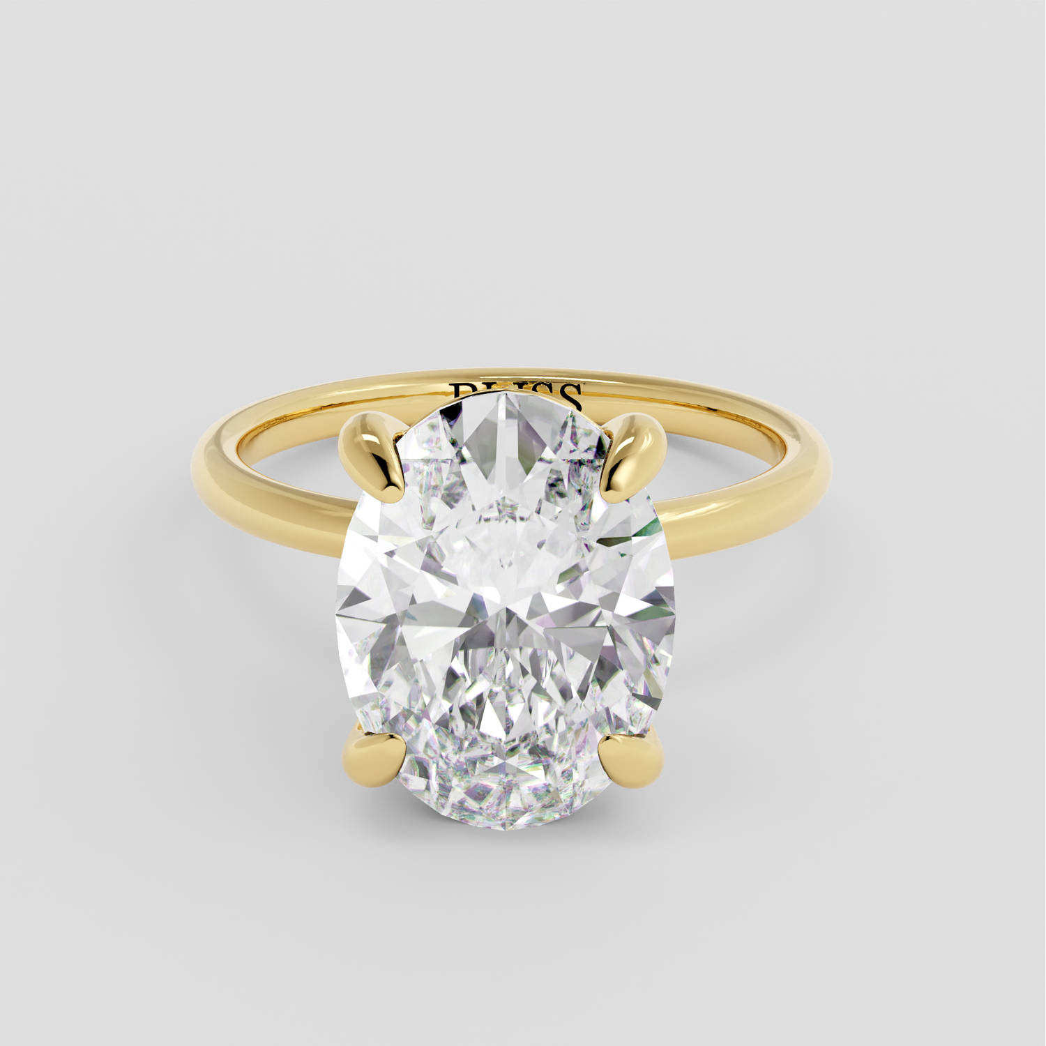 Classic Oval Solitaire Ring – 3 CT