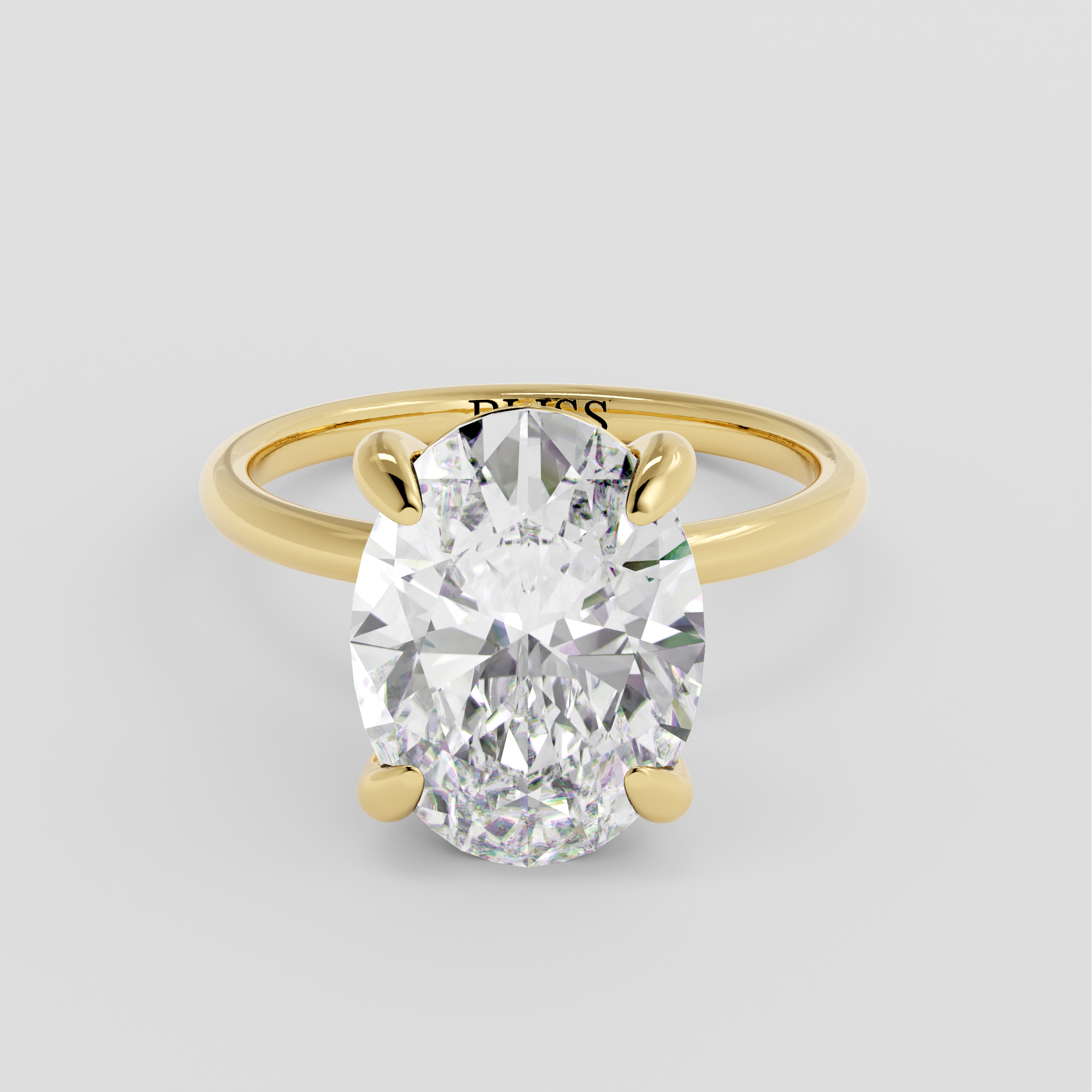 Classic Oval Solitaire Ring – 3 CT