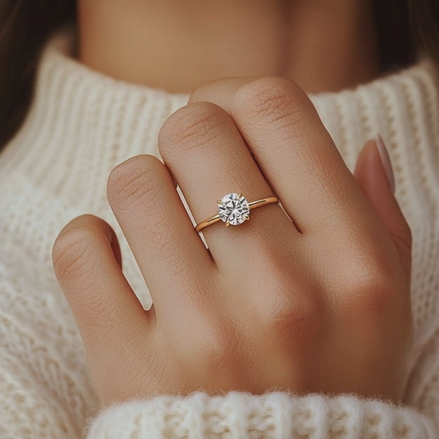 Classic 1.8mm Round Solitaire Ring – 1 CT