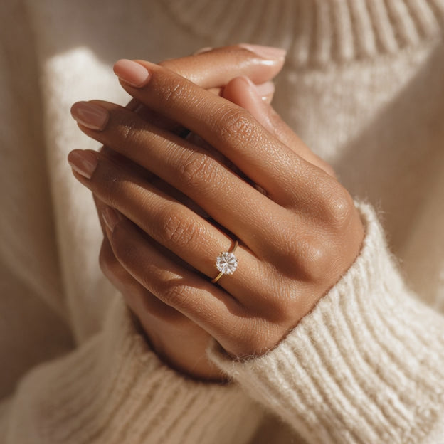 Classic 1.5mm Round Solitaire Ring – 1 CT