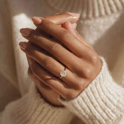 Classic 1.5mm Round Solitaire Ring – 1 CT