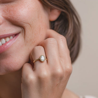 Limited Oval Bezel Setting Ring – 1 CT