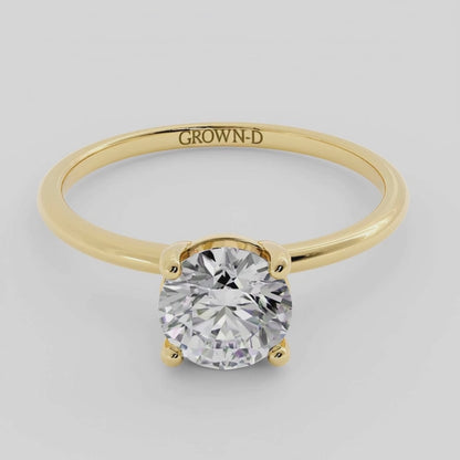 Classic 1.5mm Round Solitaire Ring – 1 CT