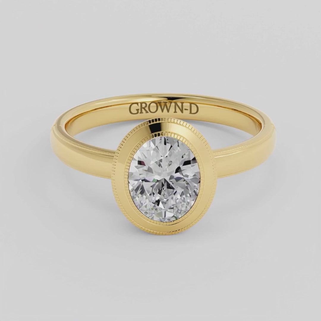 Limited Oval Bezel Setting Ring – 1 CT