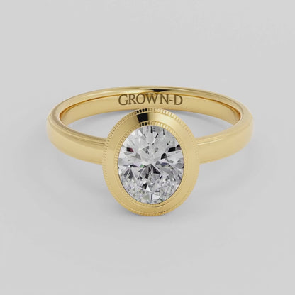 Limited Oval Bezel Setting Ring – 1 CT