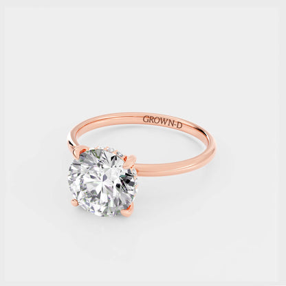 Round Solitaire With Bold Band – 3.5 CT