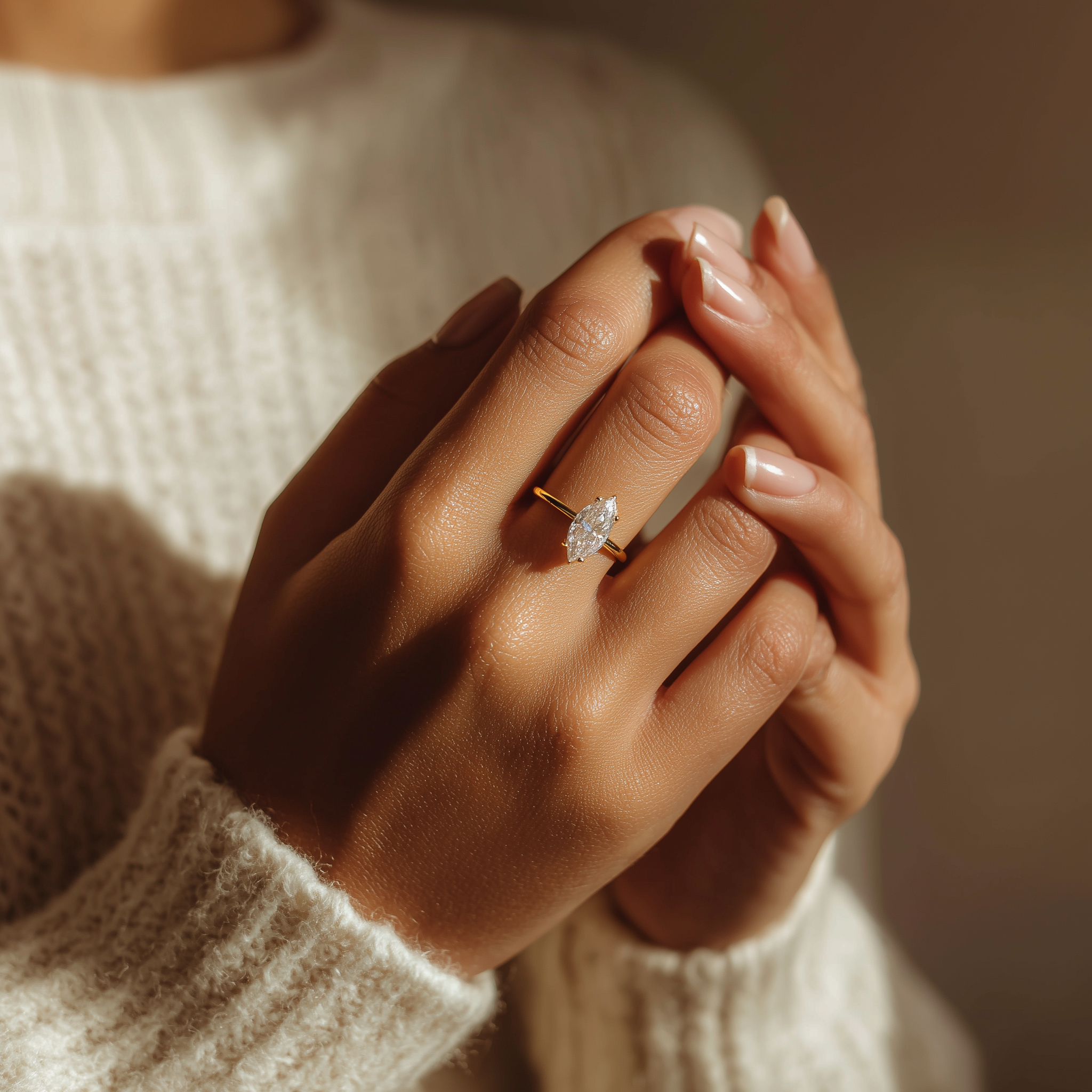 Signature Marquise Solitaire Ring – 1 CT