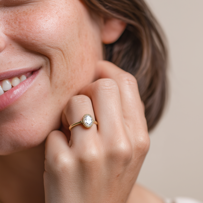 Limited Oval Bezel Setting Ring – 1 CT